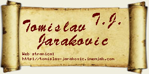 Tomislav Jaraković vizit kartica